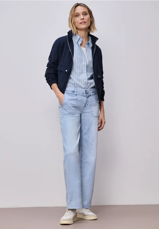 Wide Leg Jeans im Bleached-Look ultra bleached wash