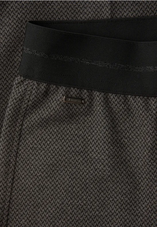 Wide Leg Herringbone  Hose light terra mocha