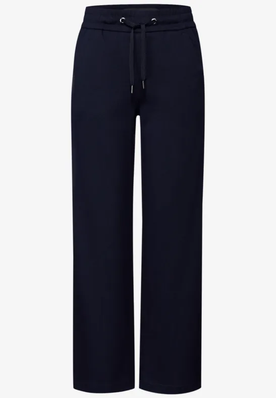 Straight Leg Hose mit Tape deep blue