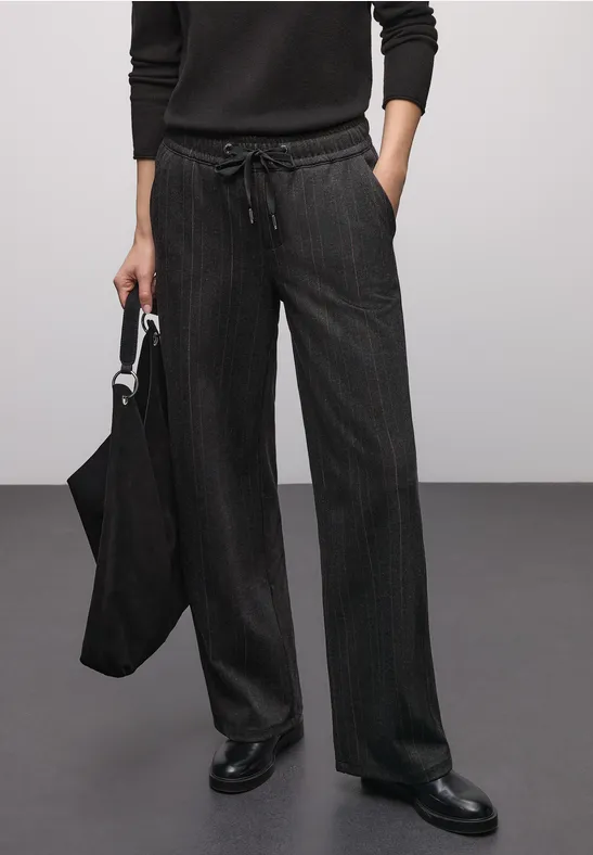 Fishbone Jacquard Hose Black