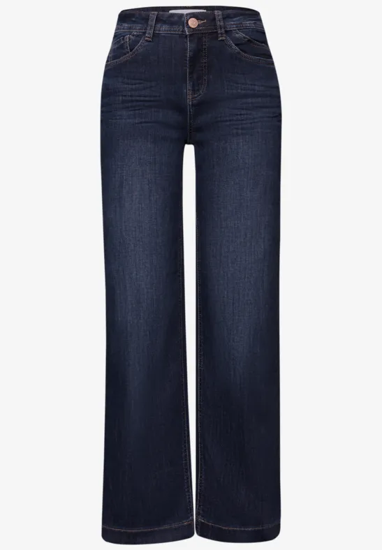 Wide Legs Jeans Dark blue washed