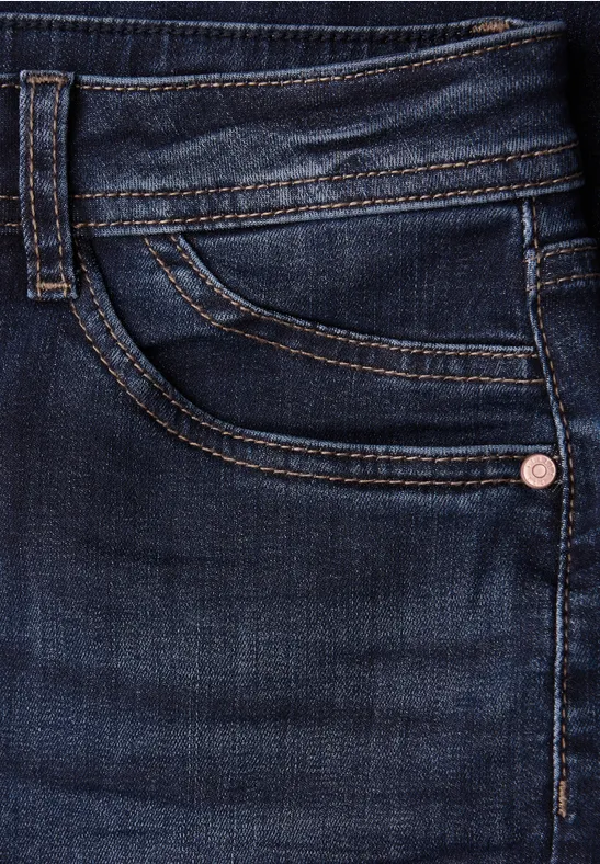 Wide Legs Jeans Dark blue washed