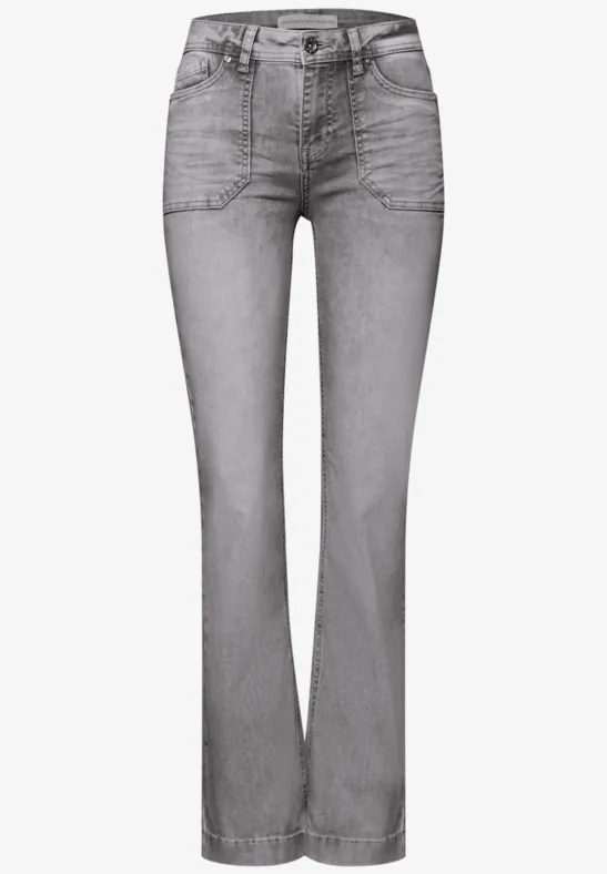 Bootcut Jeans Light Grey Washed