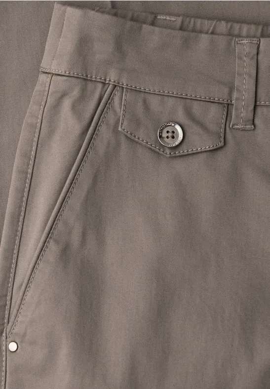 Chino im Casual Fit in softer Qualität dark tumbled beige