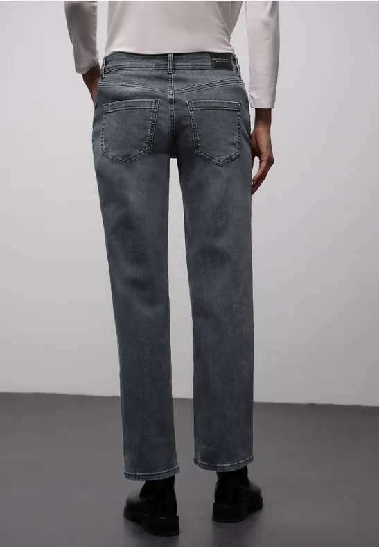 Straight Leg Jeans Steel Grey Washed