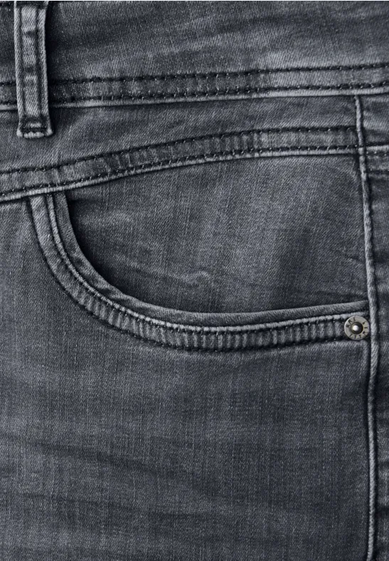 Straight Leg Jeans Steel Grey Washed