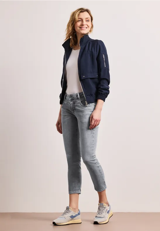 Jeans Mid Waist Slim Leg à la coupe Slim Fit light grey random wash