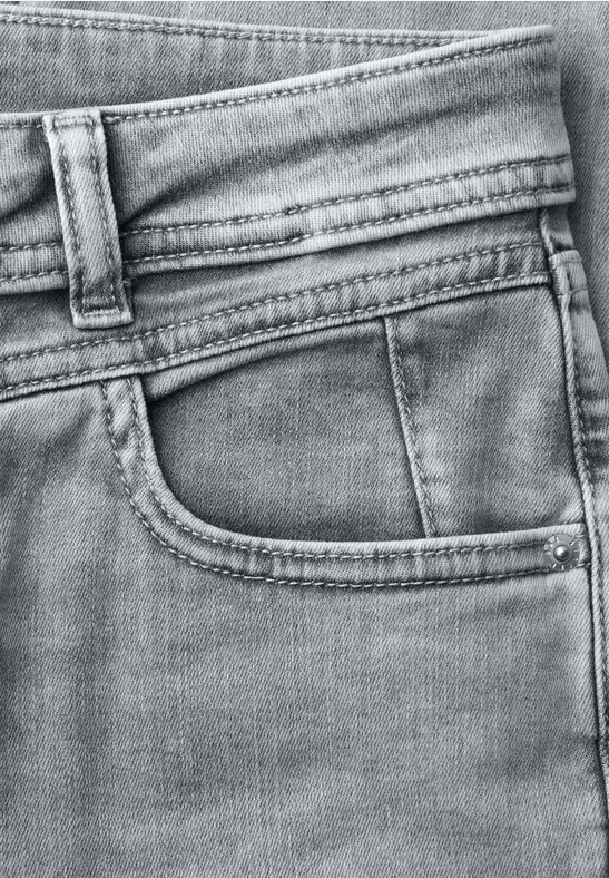 Jeans Mid Waist Slim Leg à la coupe Slim Fit light grey random wash