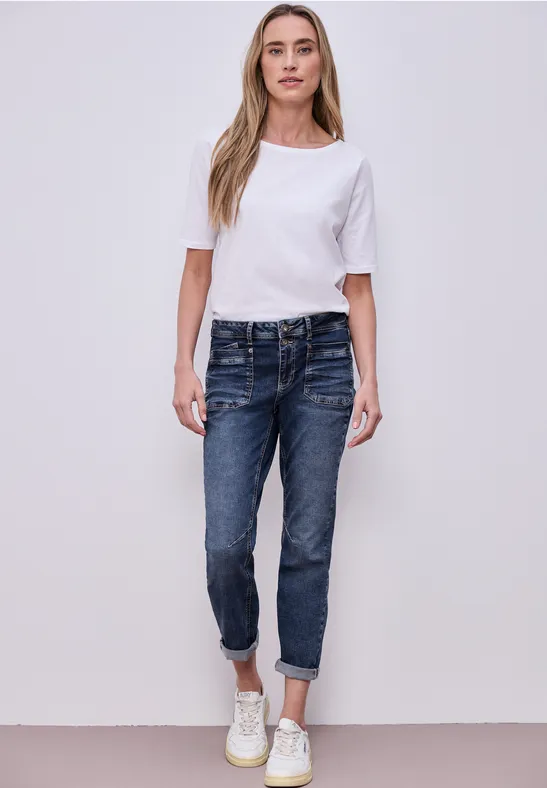 Boyfriend Jeans Dark blue washed