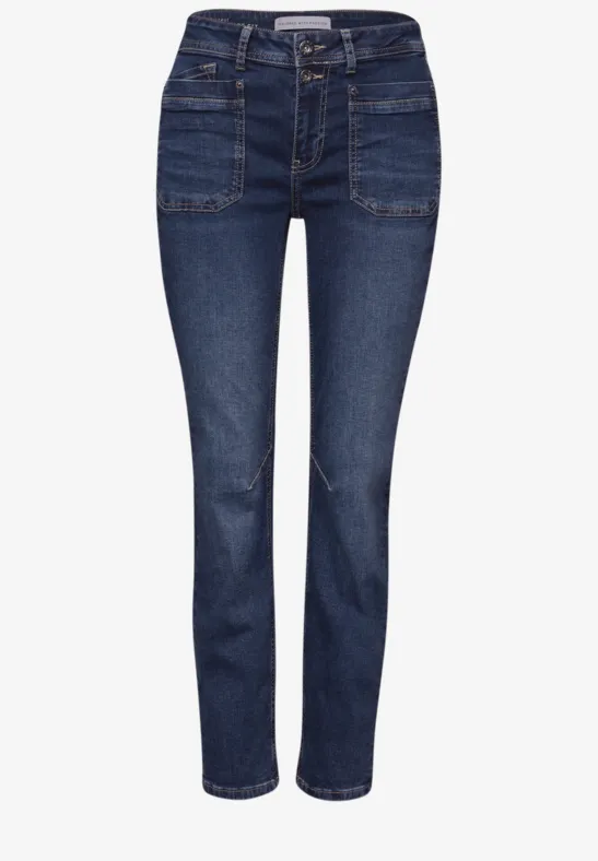 Boyfriend Jeans Dark blue washed
