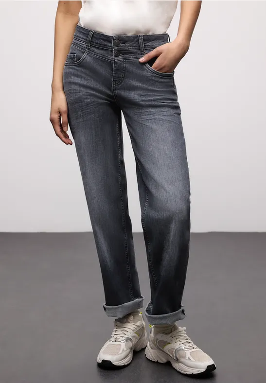 Straight Leg Jeans Steel Grey washed
