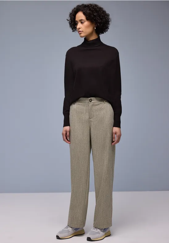 Straight Leg Hose cotton beige