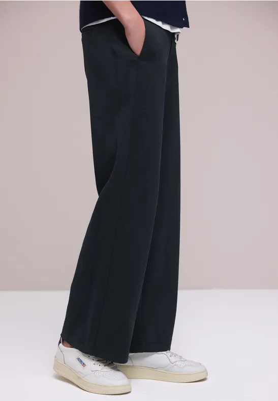 Wide Leg Hose shadowed navy