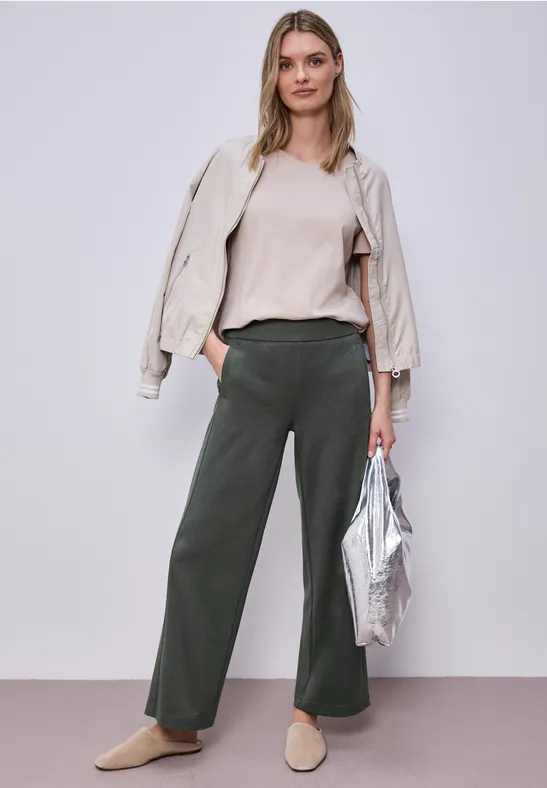 Wide Leg Hose cilantro green