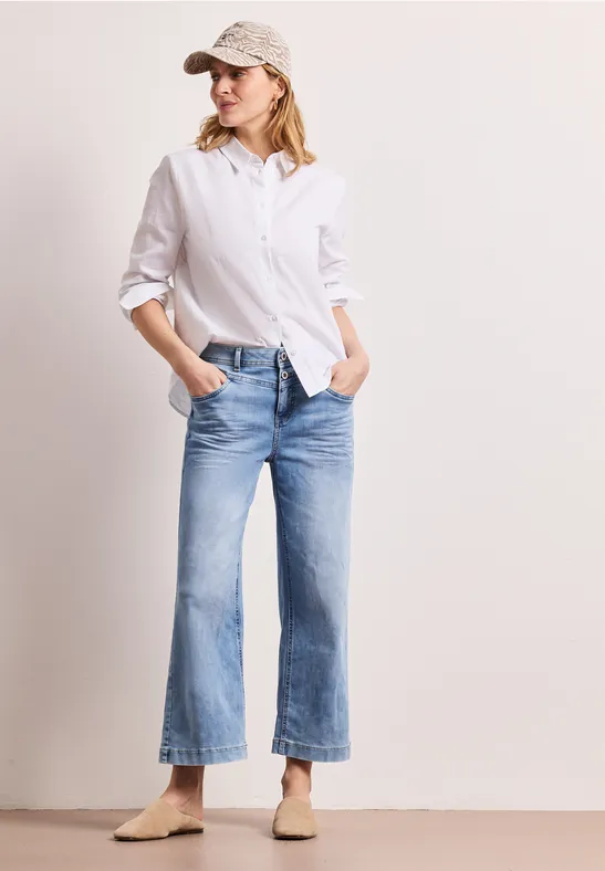 High Waist Wide Leg Jeans im Loose Fit light blue wash
