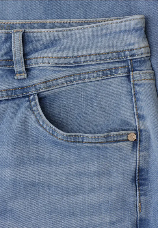 High Waist Wide Leg Jeans im Loose Fit light blue wash