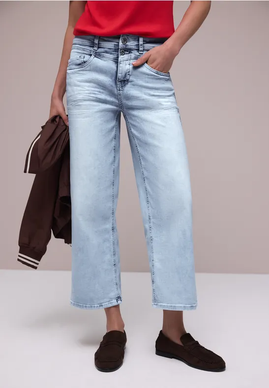 Wide Legs Jeans bleached random wash