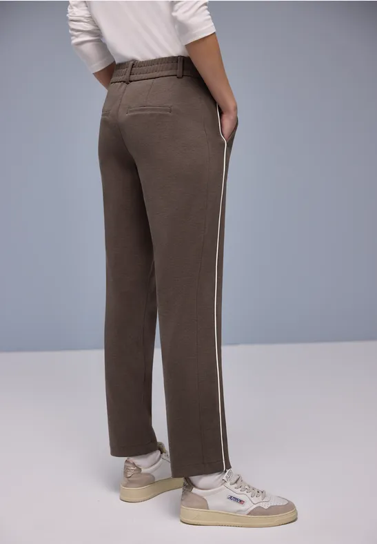 Broek met smalle pijpen molten earth