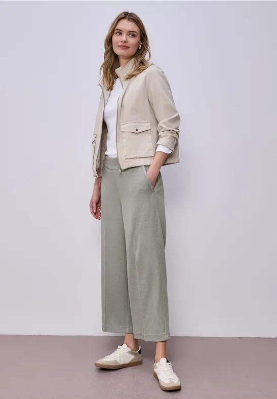 Pantalon High Waist Wide Leg en coupe décontractée dark mint green