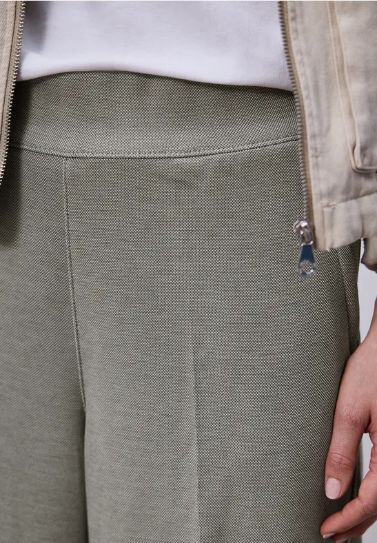 Pantalon High Waist Wide Leg en coupe décontractée dark mint green