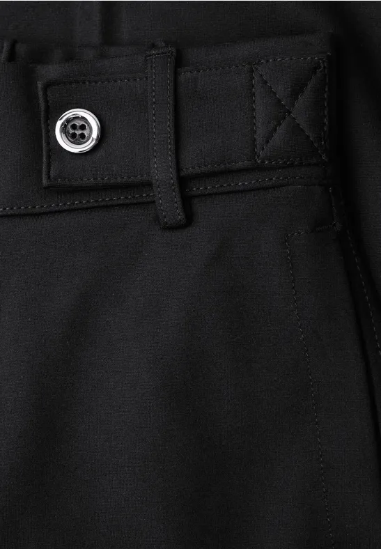 Wide Leg pantalon avec détail de boutons Black