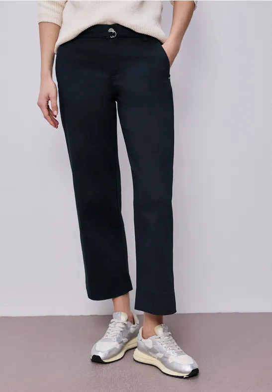 Straight Legs broek met riemdetail shadowed navy