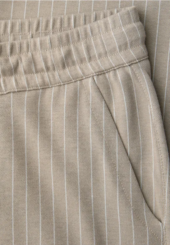 Straight Legs broek met strepen safari beige
