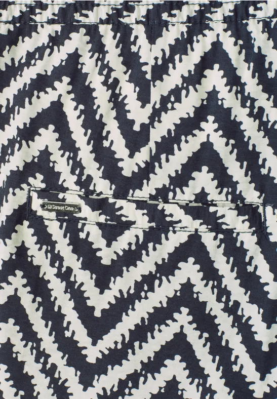 Zwart-wit zigzagpatroon op stof
