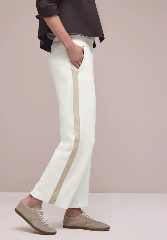 Pantalon Wide Leg à rayures gallon off white