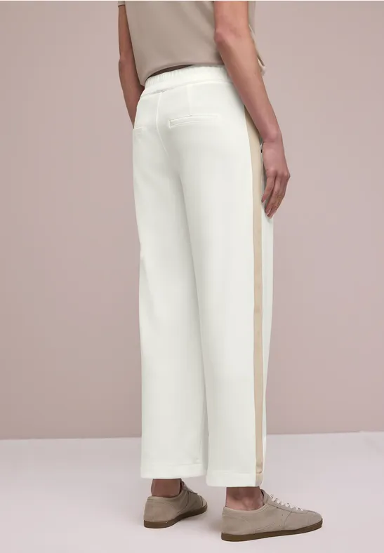 Pantalon Wide Leg à rayures gallon off white