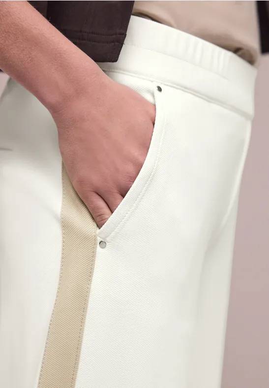 Pantalon Wide Leg à rayures gallon off white