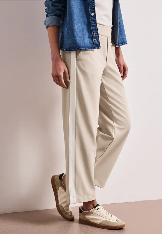 Pantalon Wide Leg à rayures gallon clay sand