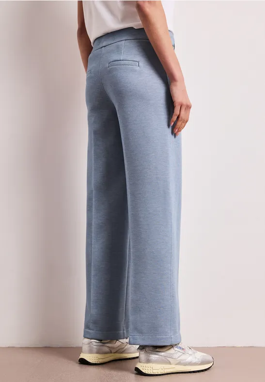 Wide Legs broek met knoopdetails hushed blue