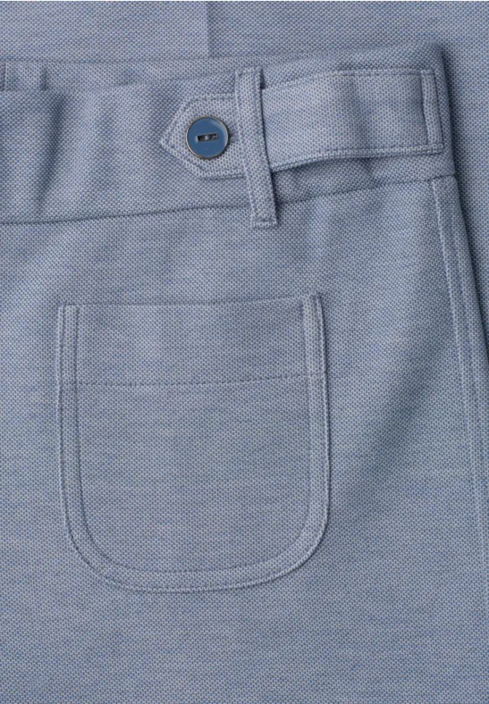 Wide Legs broek met knoopdetails hushed blue