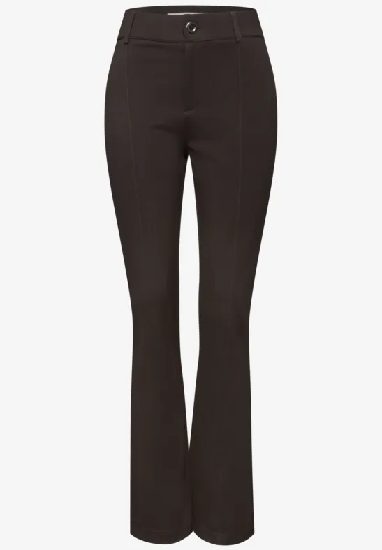 High Waist Bootcut Hose im Skinny Fit espresso brown