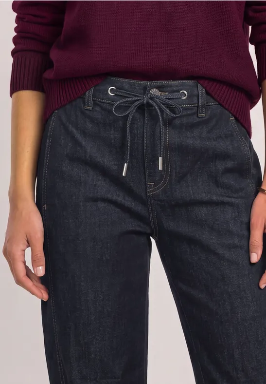 Street One Jean Barrel Leg à taille haute avec cordon de serrage KARLIE