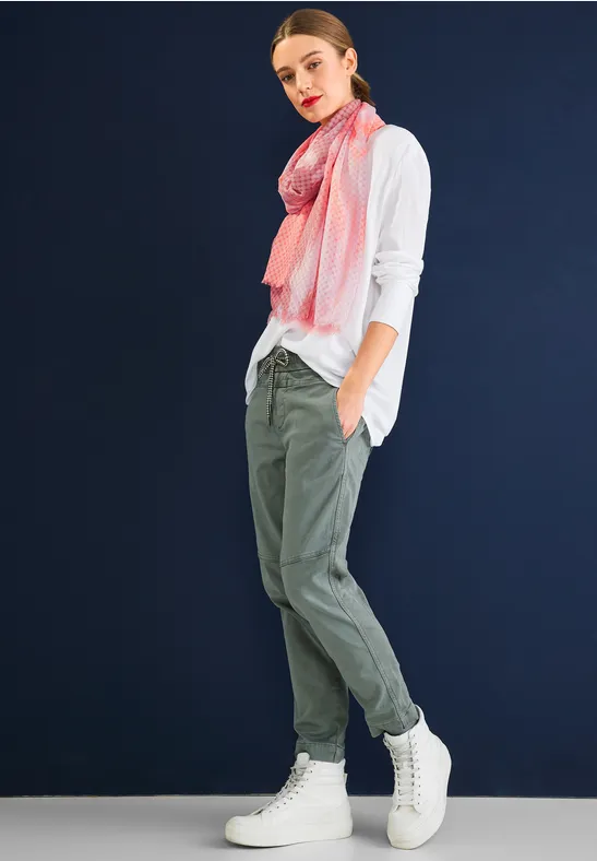 Sjaal in burnout-look fruity neon coral