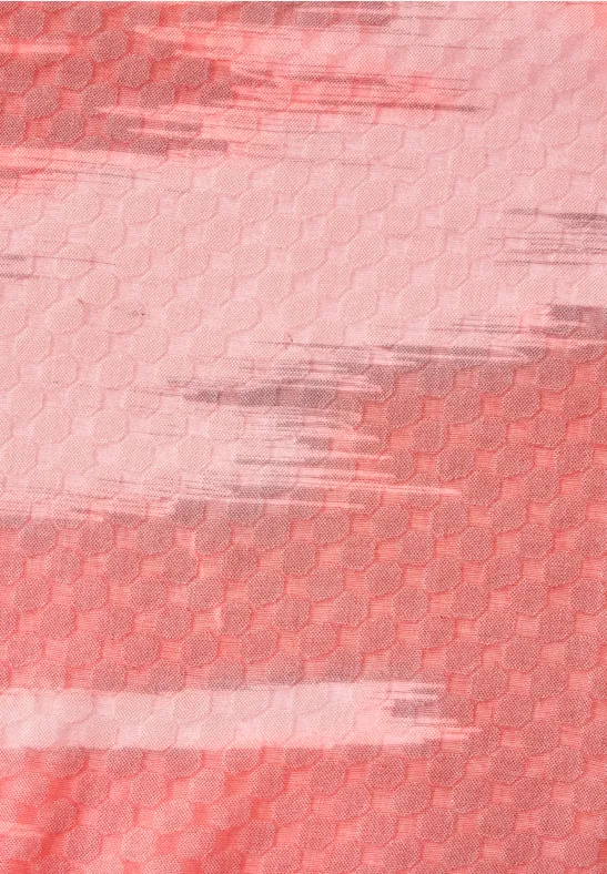 Sjaal in burnout-look fruity neon coral