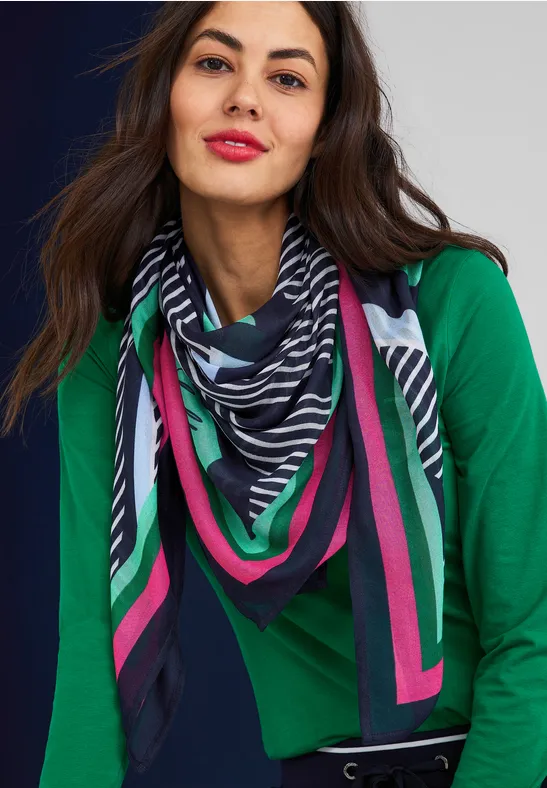 Foulard en modal à imprimé multicolor