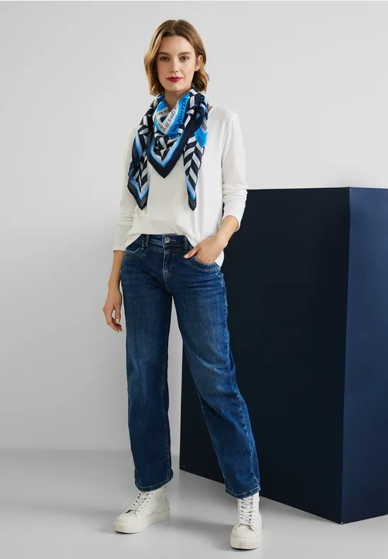 Foulard à imprimé deep blue