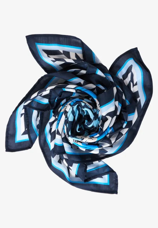 Foulard à imprimé deep blue
