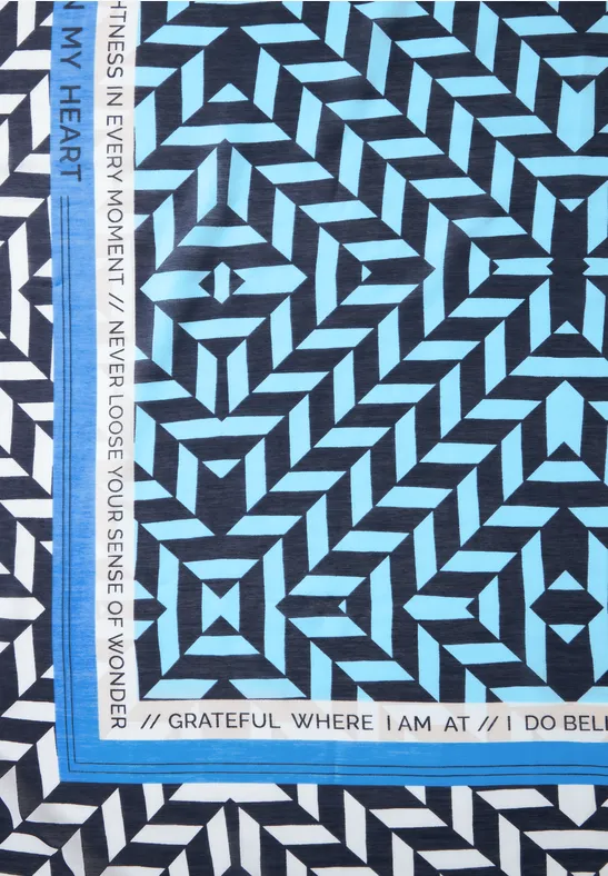 Foulard à imprimé deep blue
