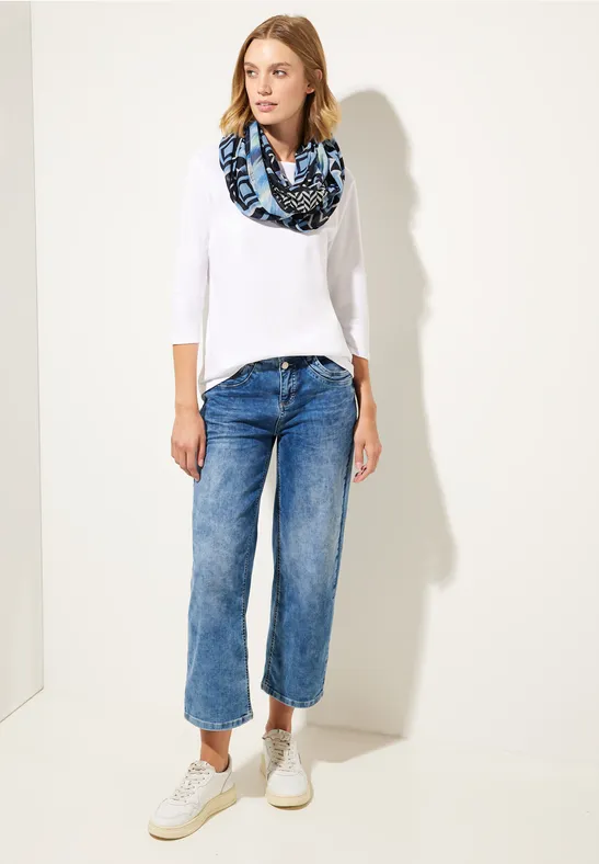 Softer Print Loopschal gravity blue