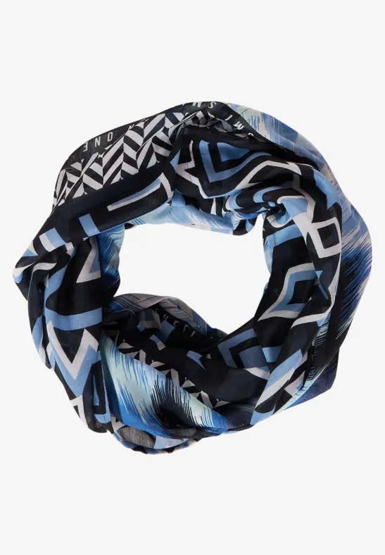 Softer Print Loopschal gravity blue