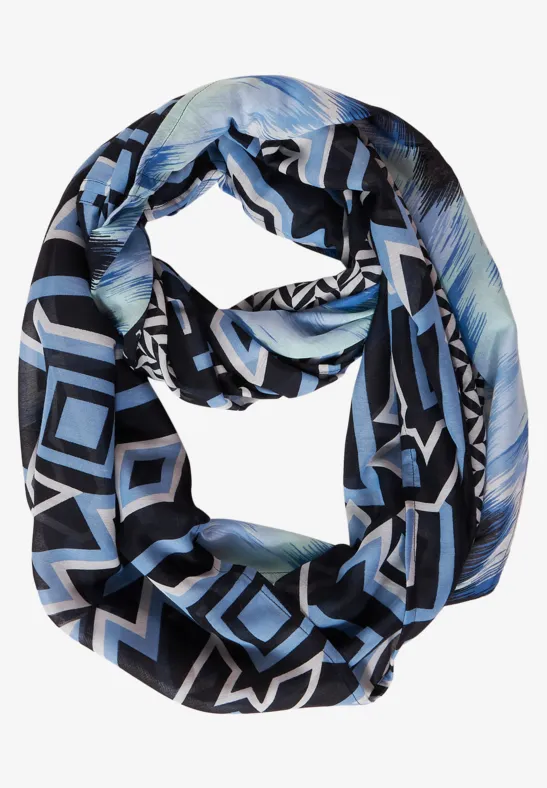 Softer Print Loopschal gravity blue