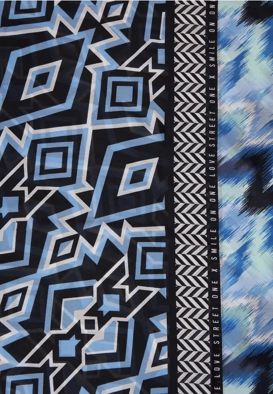 Softer Print Loopschal gravity blue