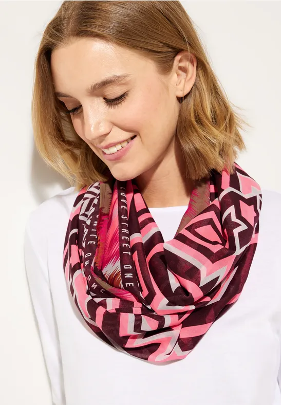 Softer Print Loopschal sleek brown