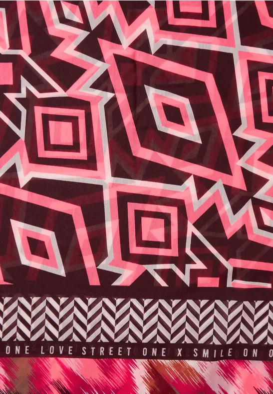 Softer Print Loopschal sleek brown