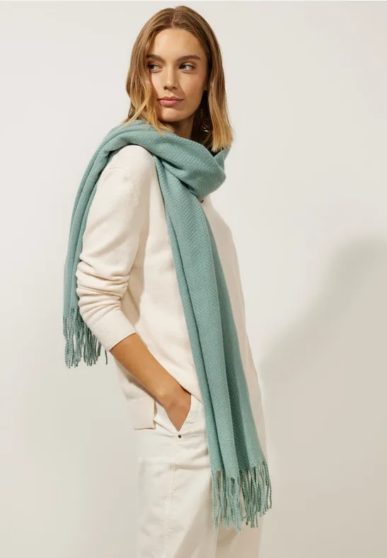 Herringbone Schal polar mint