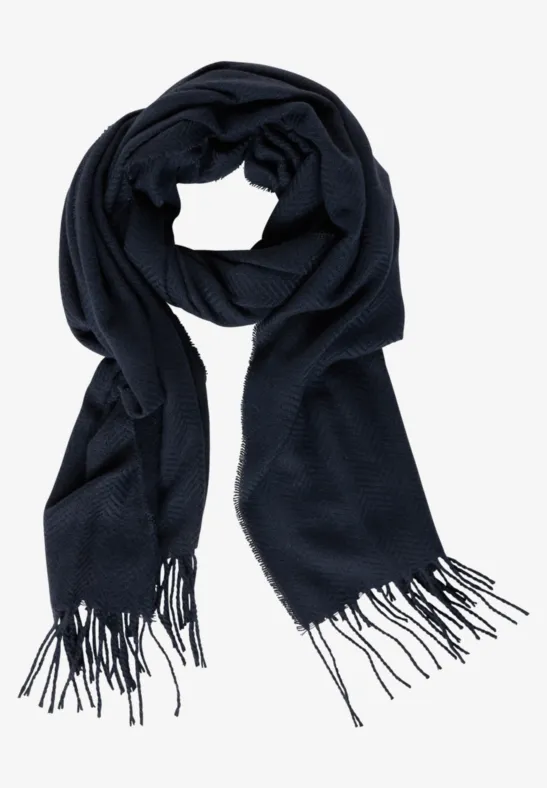 Herringbone Schal gravity blue